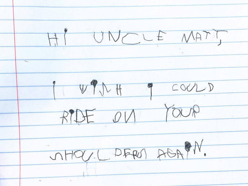 4-year-old's Encouragement Note