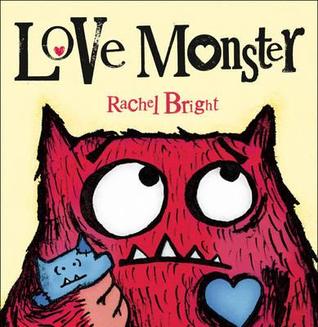 Love Monster Book Cover showing a worried-looking monster holding a stuffed monster - children's book
