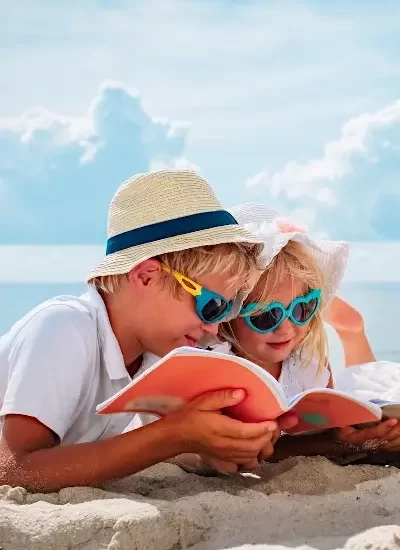 kids reading on the beach summer children's books