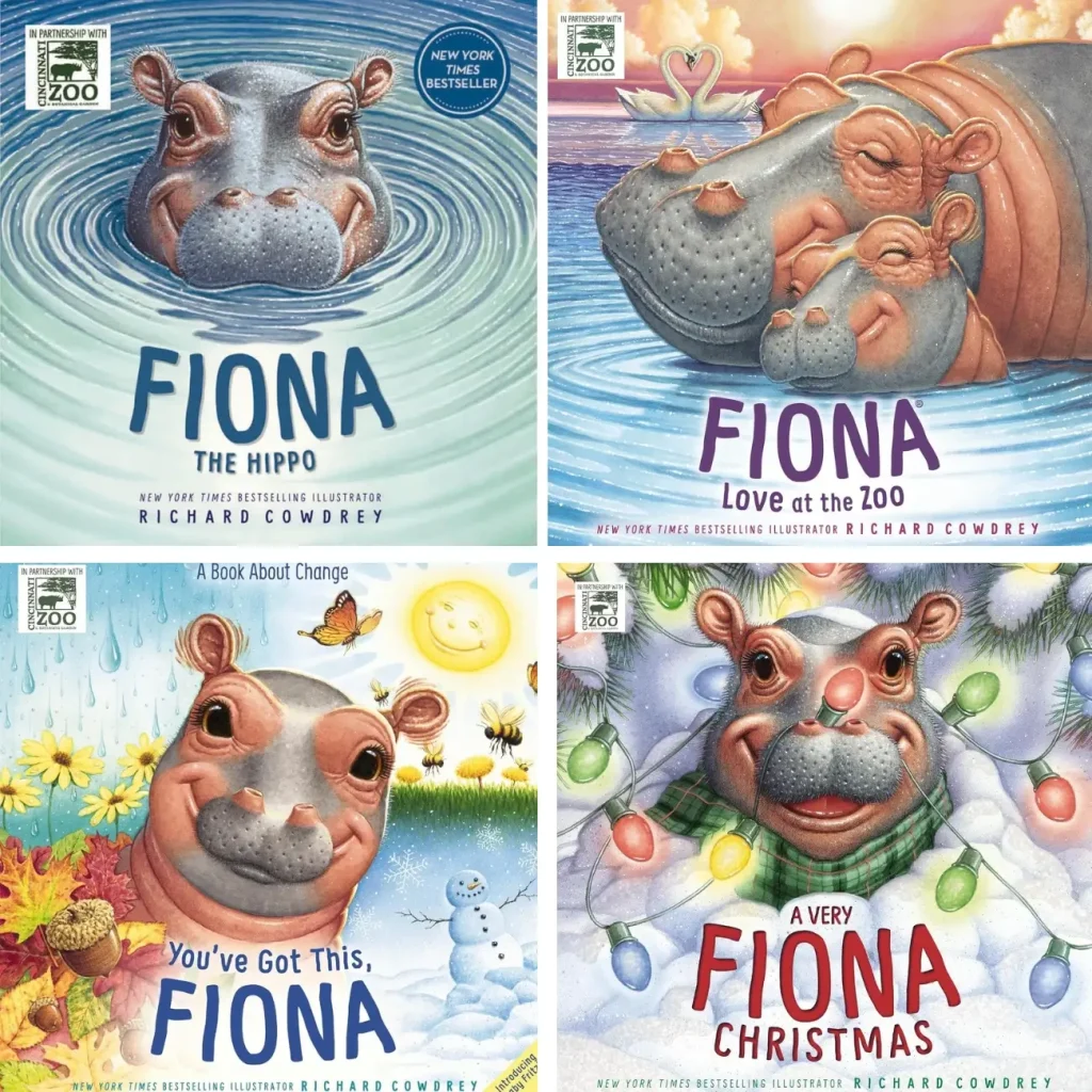 Just a sampling of Fiona the Hippo books available in the series